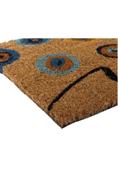 ÇIRPAN EV Bej Nazar Beaded Door Mat 60X25Cm