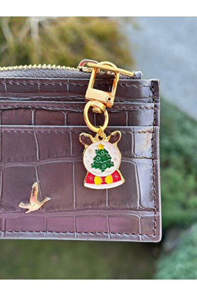 PEONY peonyofficiall Yılbaşı Klipsli Mineli Kar Küresi Altın Kaplama Tektaş D...