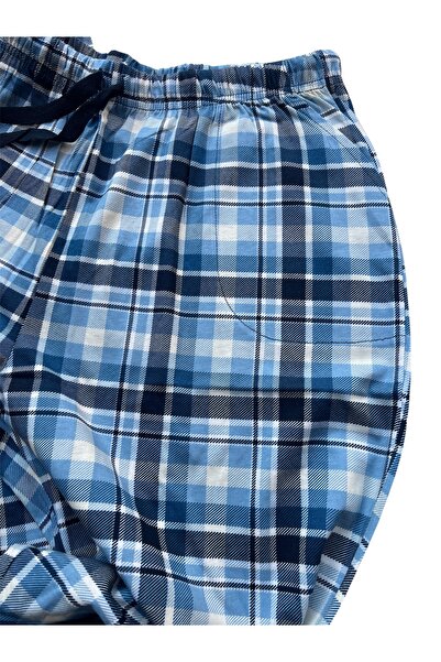 Pijamoni Large Size Printed Combed Cotton Single Bottom Pajamas