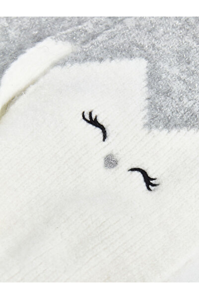 LC Waikiki LCW ACCESSORIES Pompom Detaillierter Schal und Mütze für Mädchen