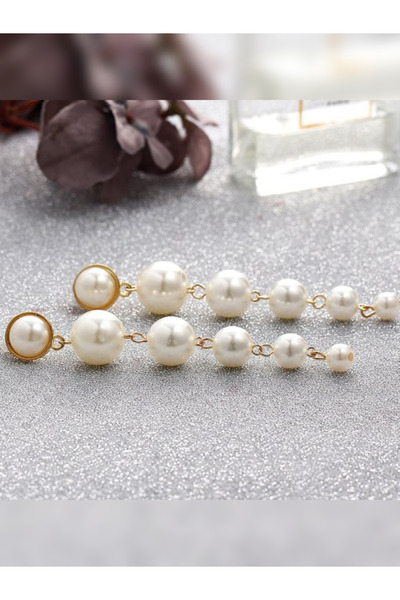 OEM Long Pearl Symphony earrings 18K gold plated 10 cm