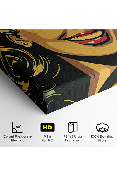 Arthub Canvas Painting, Bedroom And Living Room, Modern, Green Light Pop Lady