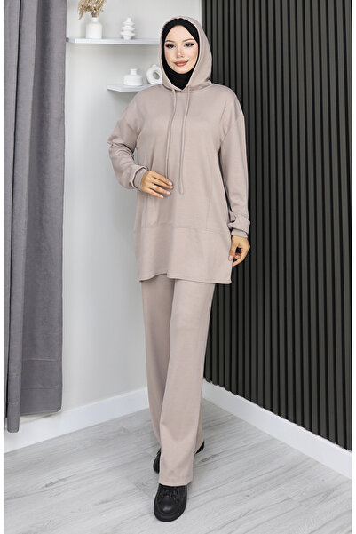 sefamerve Premium Fabric Double Hijab Set 2168-01 Mink