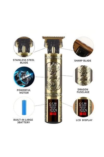 Alex VINTAGE T9 hair clipper with display and USB charging