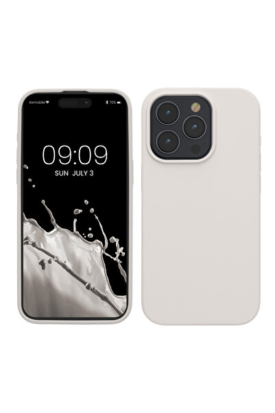 KWmobile Case for Apple iPhone 15 Pro Max, White, Silicone, KWM000020CD015C