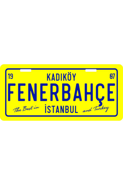 kirpi poster Fenerbahçe Sokak Tabelası Sarı Lacivert Retro Plaka Poster 11x24 cm