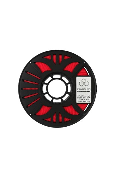Filenta Kırmızı Pla Premium Filament 1.75mm 1Kg
