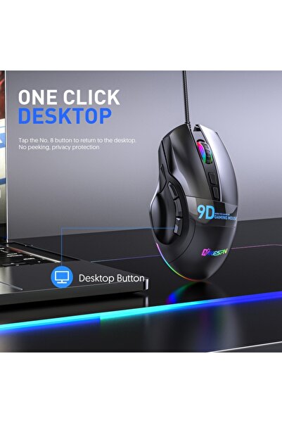 YK Design MKESPN G6 9 TUŞ MAKRO PROGRAMLI GAME MOUSE