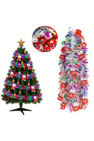 First Choice 10 Christmas Tinsel 10/Set Multicolor, 180x8cm with Teddy Bears (Wholesale)