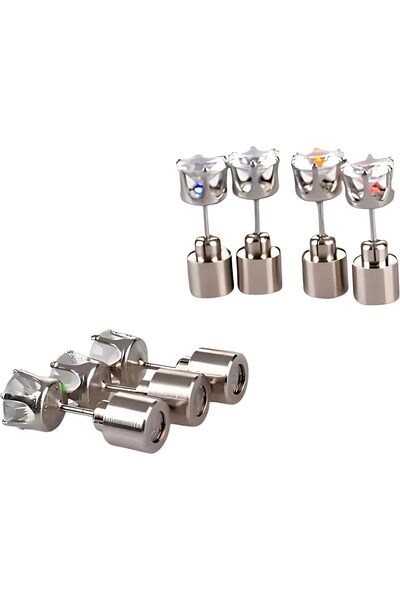 Generic LED Color-Changing Flashing Stud Earrings - Pair of 2