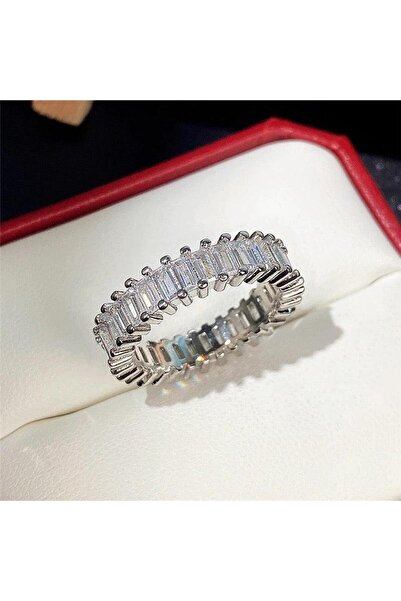 Pursehuit Inel de tenis, argintiu cu pietre de zirconiu, Henna C25 - 7 (circu...