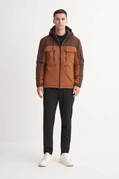 Cazador Micro Fabric Brown Coat Caz 13270