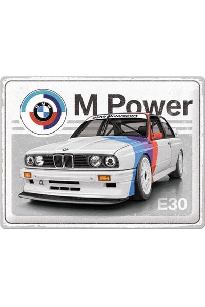 Nostalgic Art Placa 30x40 cm BMW Motorsport M Power E30
