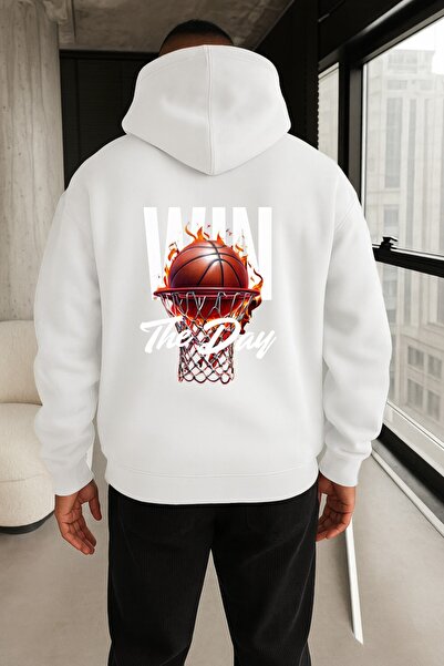 OSCAR WILDE Hooded Sweatshirt Oversize Printed 3 Thread Raised 100% Cotton