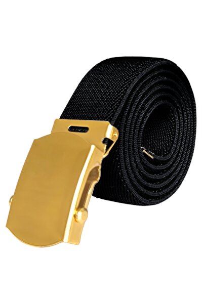 Ersav Kara Kuvvetleri Harici Subay Astsubay Kemeri Altın Kaplama (Elastik)