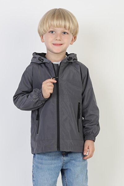 ASYAKİDS CLUB Boy's Hooded Pocket Lined Seasonal Raincoat