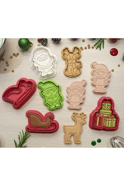 WLS studio 6-Piece Premium New Year / New Year's Cookie Mold Set