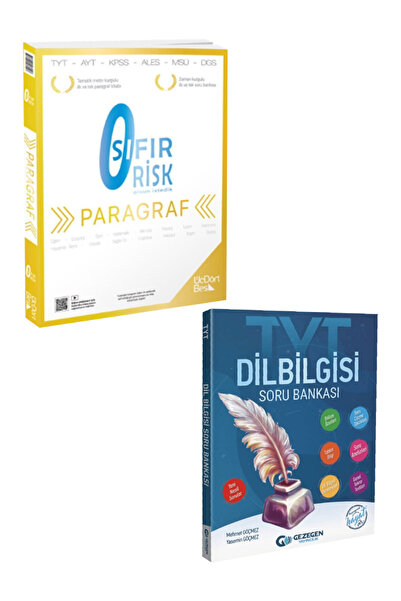 Gezegen Yayıncılık Üç Dört Beş Sıfır Risk Paragraf Soru Bankası+ Gezegen TYT Dil Bilgisi Soru Bankası