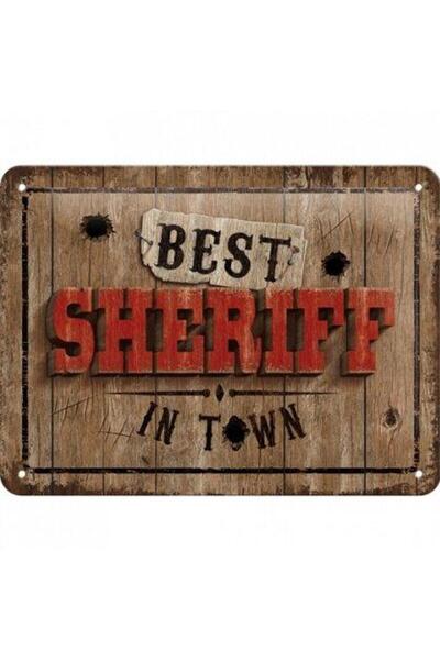 Nostalgic Art Placa metalica 15x20 Best Sheriff in Town