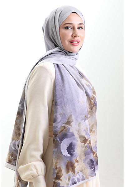 sefamerve Σάλι από φυσικές ίνες Karaca 82009-14 Λιλά