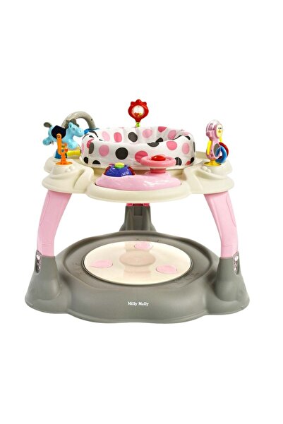 Milly Mally Twist Activity Center 360° Rotating Seat Adjustable Height - Pastel Dots