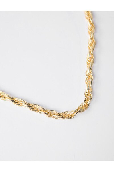 Jimmy Key Altın Rengi Burgu Desenli Ayarlanabilir Kolye