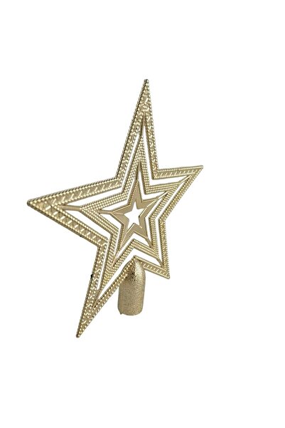 DODOMAR Christmas Tree Topper 15cm Gold Interlocking Stars