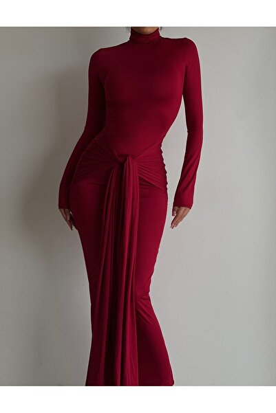 Elia Swimwear Long Evening Dress Wine Wool
