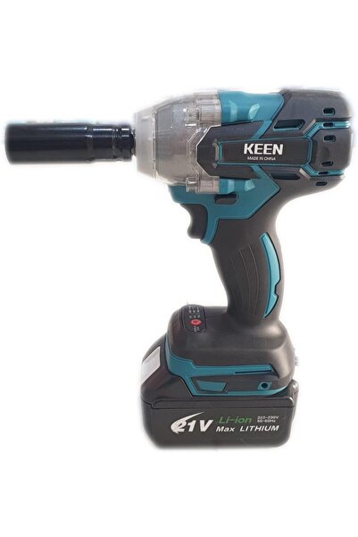 Keen Battery Drill with Two Batteries and Interchangeable Heads, Gray, 0.375 in