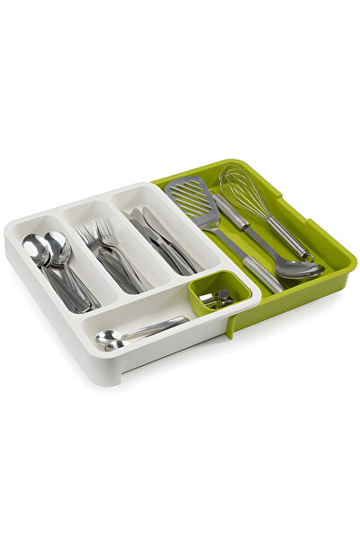 Teno Organizator extensibil ®, inserție sertar, pentru tacâmuri/obiecte mici, universal, alb/verde