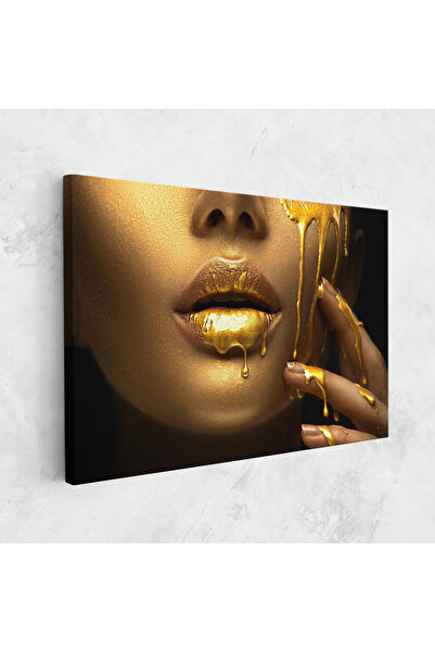Arthub Tablou Canvas, Dormitor Si Living, Femei, Golden Lips