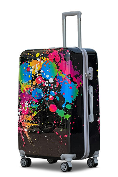 ZAAPPY Printed Splash Paint Hard Shell 28 Inch (30-35kg) Lightweight Luggage, Combination Lock