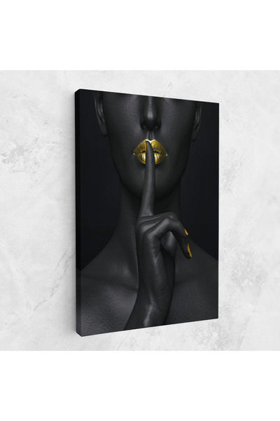 Arthub Tablou Canvas, Dormitor Si Living, Femei, Silence Lips Portrait