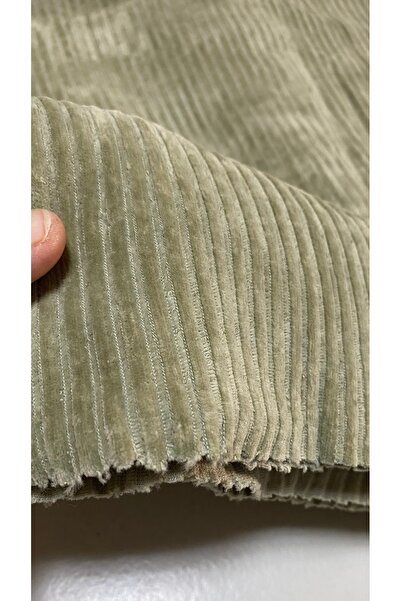 Butik Babadağ kumaş badem yeşili yumuşacık likralı pamuklu 150 x 2.30 cm tek ...