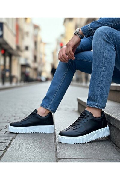 BOA Ba0802 Black Color High Sole Men's Casual Shoes