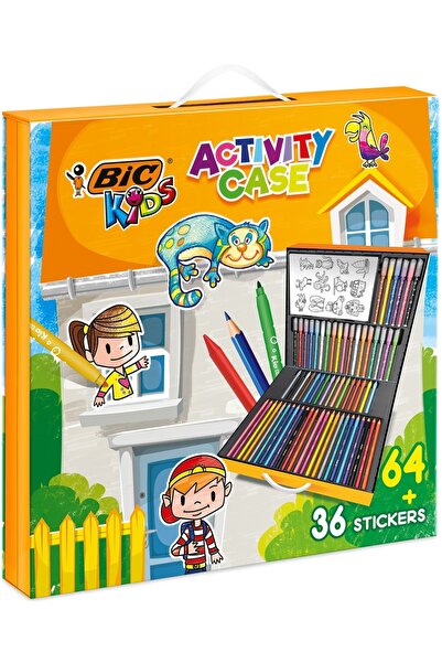 Bic Set Kids Activity Case, 24 de creioane, 24 markere, 16 creioane, 36 autocolante