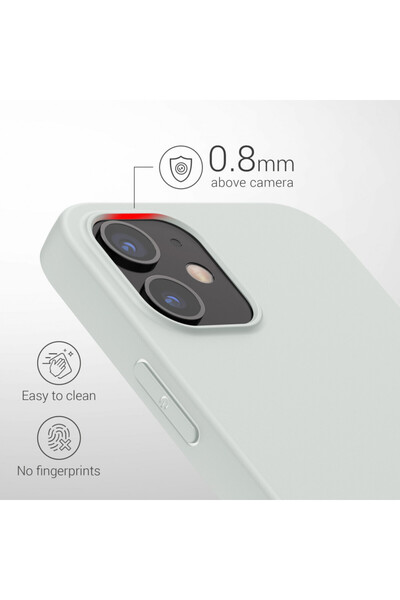KWmobile Case for Apple iPhone 12 Mini, Silicone, Gray, 53042.70
