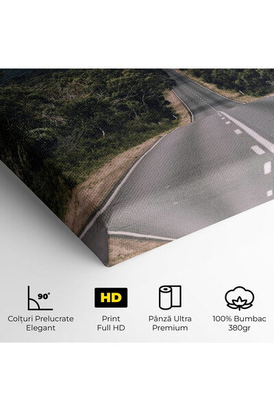 Arthub Canvas Painting, Bedroom And Living Room, Landscapes, Forest Driving Road