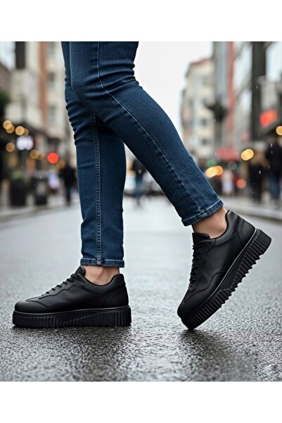 BOA Ba0802 Black Color Black High Sole Men's Casual Shoes