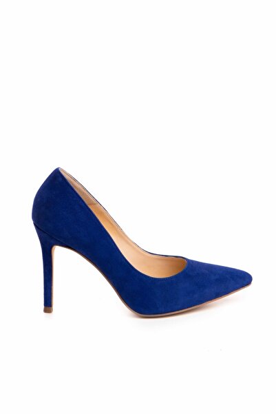 Vanilla Days Navy Suede Stiletto Heels with Bow - 10cm Heel Height