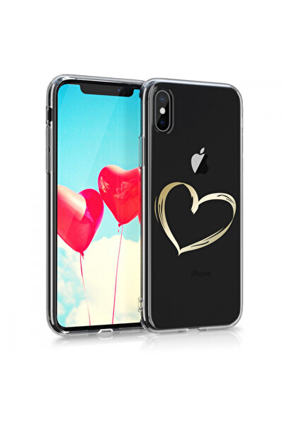 KWmobile Case for Apple iPhone X / iPhone XS, Silicone, Gold, 42505.17