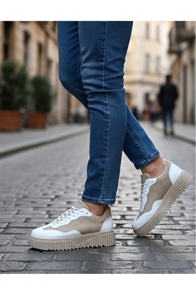 BOA Ba0802 Boa Cream Suede High Sole Men's Casual Shoes