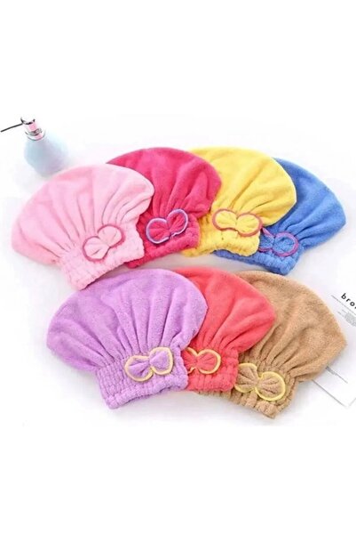 Tasarım Evi Saç Kurutma Bonesi,Kafa Havlusu ,Duş Bonesi Mikrofiber Kumaş