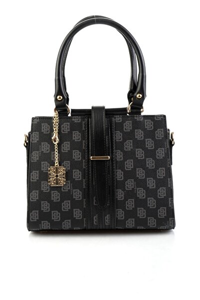 Bambi Siyah Siyah Kadın El Çantası C06650266652