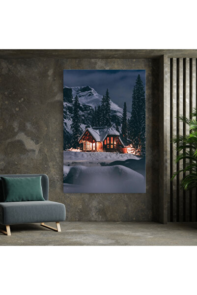 Arthub Canvas Painting, Bedroom And Living Room, Landscapes, Winter House