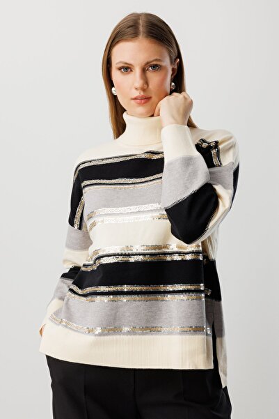 ON Sequin Detailed Turtleneck Knit Sweater -60319