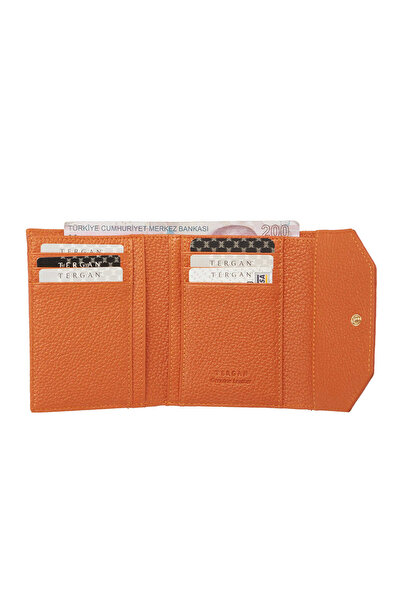 Tergan Orange Genuine Leather Women's Wallet - S1Cb00005809-J35