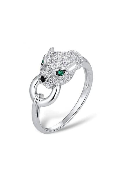 Pursehuit Inel argintiu, cu pietre de zirconiu, Reta C25 - 7 (circumferință: ...