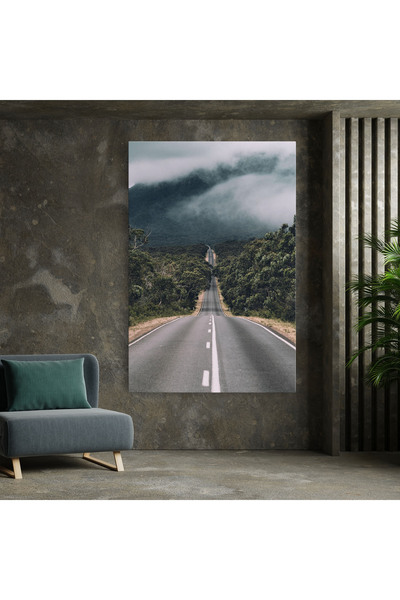 Arthub Canvas Painting, Bedroom And Living Room, Landscapes, Forest Driving Road