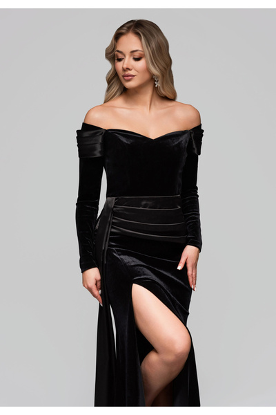 OMBRE Evening dress LA-OM-DLR254 - black